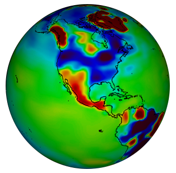 Water vapour map